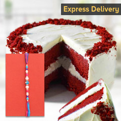 Rakhi with a special cake - Rakhi With Cake