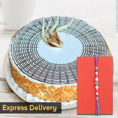 Heart touching Rakhi Hamper - Rakhi With Cake