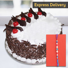 Rakhi with tasty cake - Rakhi With Cake