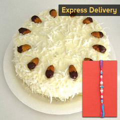 Thoughtful Rakhi combo - Rakhi With Cake