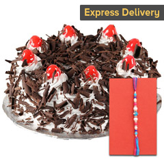 Beautiful Rakhi with cake - Rakhi With Cake