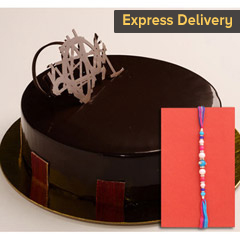 Magnificent Rakhi with cake - Rakhi With Cake