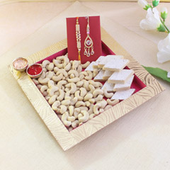Tray of Yummy Delights - Personalized Rakhi Gifts For Brother