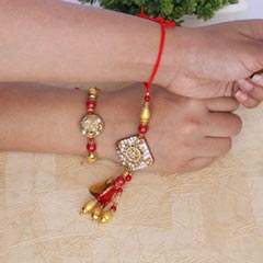 Colorful Bhaiya Bhabhi Rakhis - Lumba for Bhabhi