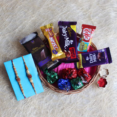 HAMPER OF SWEET LOVE - Set of 2 Rakhis