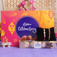 HAMPER OF LOVE - Rakhi with Cadbury Chocolates