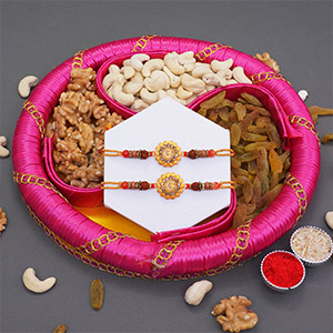 Auspicious and healthy Rakhi combo - Set of 2 Rakhis