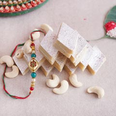 Appetizing Rakhi and sweet combo - Send Rakhi to Gurgaon