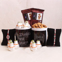 Wonderful Surprise Hamper - Set of 2 Rakhis