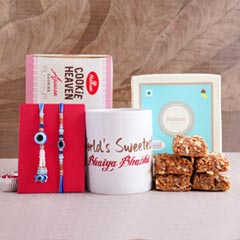 	Bhaiya Bhabhi Rakhi Mug Hamper - Personalized Rakhi Gifts For Brother