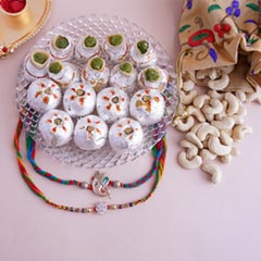 Joyful Hamper of Love - Resham Dhaga Rakhi