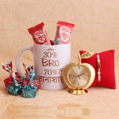 Hearty Rakhi Hamper with Mug - Personalized Rakhi Gifts For Brother