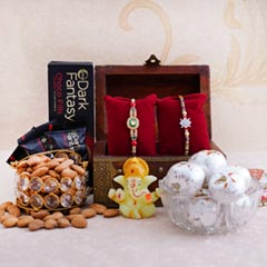 Heart Winning Rakhi Hamper - Set of 2 Rakhis