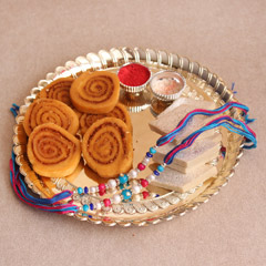 Flavorful Sweet & Savory Rakhi Combo - Rakhi Sale