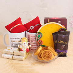 Cheerful Siblings Hamper - Set of 2 Rakhis
