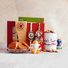 Vivacious Bhaiya Bhabhi Rakhi Gift - Lumba for Bhabhi