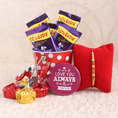 Chocolaty Wonder for Rakhi - Rakhi with Personalized Gifts