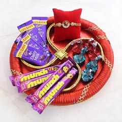 AD Rakhi Chocolate Thali - Rakhi Pooja Thalis