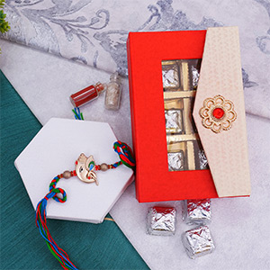 Rakhi with Chocolate hamper - Personalized Rakhi Gifts For Brother