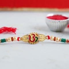 Golden Om Rakhi - Send Rakhi to Gurgaon