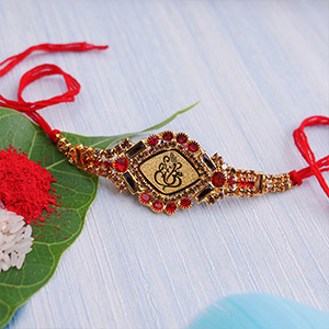 Graceful Golden Rakhi - Send Rakhi to Bhopal