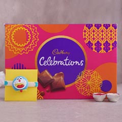 Doremon Rakhi with Cadbury Celebrations - Rakhi with Chocolates