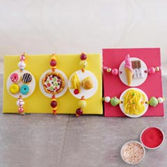 Rakhi Set for Foodie Brothers - Rakhi Sets