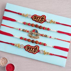 Set of 5 Stylish Rakhi for Brothers - Set of 5 Rakhis