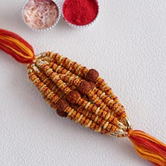 Auspicious Rudraksha Rakhi Set of 12 - Rakhi Sets