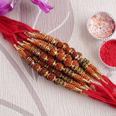 Divine Rudraksha Rakhi Set of 12 - Rakhi Sets