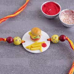 Special Burger N Fries Rakhi for Kids - Rakhi Below 399