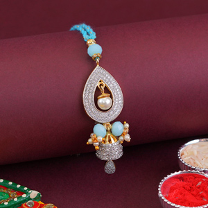 Designer Lumba Rakhi for Bhabhi - Send Rakhi to Faridabad