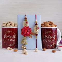 Bhaiya Bhabhi Rakhi with Mugs and Dry Fruits - Send Rakhi to Bhopal