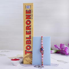 Designer Rakhi with Toblerone Chocolate - Rakhi Sale