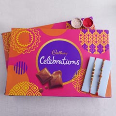 Cadbury Celebration and Beaded Rakhi - Send Rakhi to Hyderabad