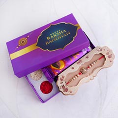 Ganesha Rakhi N Dairy Milk Chocolates in Signature Box - Rakhi Sale