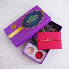 Golden Rakhi N Bourneville in Signature Box - Rakhi Gift Ideas