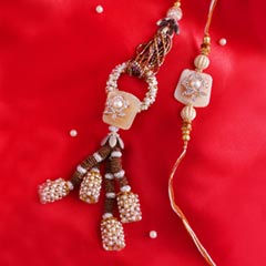 Fancy Bhaiya Bhabhi Rakhi Set - Lumba for Bhabhi
