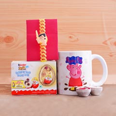 Chhota Bheem Rakhi with Kinder Joy N Mug - Send Rakhi to Kanpur