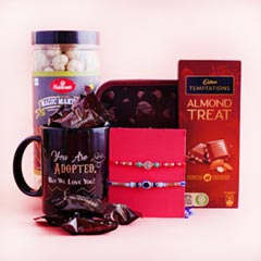 Perfect Rakhi Gift Hamper with Two Rakhis - Send Rakhi to Bhopal