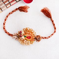 Designer Marwadi Rakhi - Zardosi Rakhi