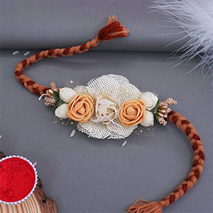 Floral Marwari Rakhi - Zardosi Rakhi