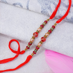 Set of Two Pearl Rakhis - Rakhi Sets