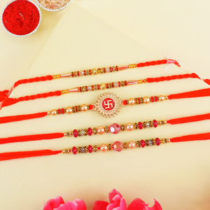 Set of Five Elegant Rakhis - Rakhi Sets