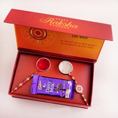 Signature Box with Chocolates N Two Rakhis - Send Rakhi to Gurgaon
