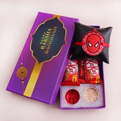 Spider Man Rakhi with Chocolates in Signature Box - Rakhi Sale