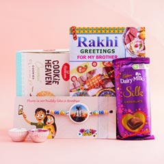 Rakhi Hamper with PUBG Rakhi N Greeting Card - Rakhi With Cards