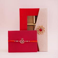 AD Khanda Rakhi N Assorted Chocolates Combo - Rakhi with Chocolates