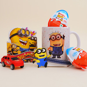 Minion Rakhi Gift Combo for Kids - Send Rakhi to Kolkata