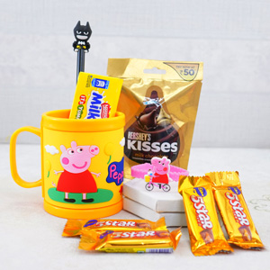 Peppa Pig Kids Rakhi Chocolaty Surprise With Pen N Mug